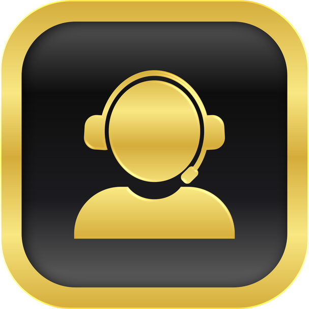 Gold Customer Support Icon